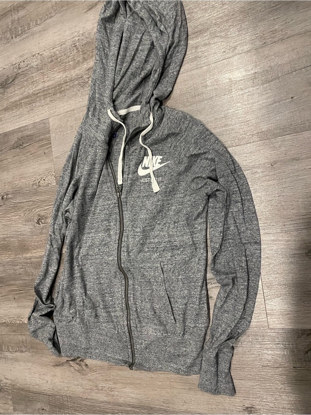 Nike Gray Heather Full-Zip Hooded Sweatshirt